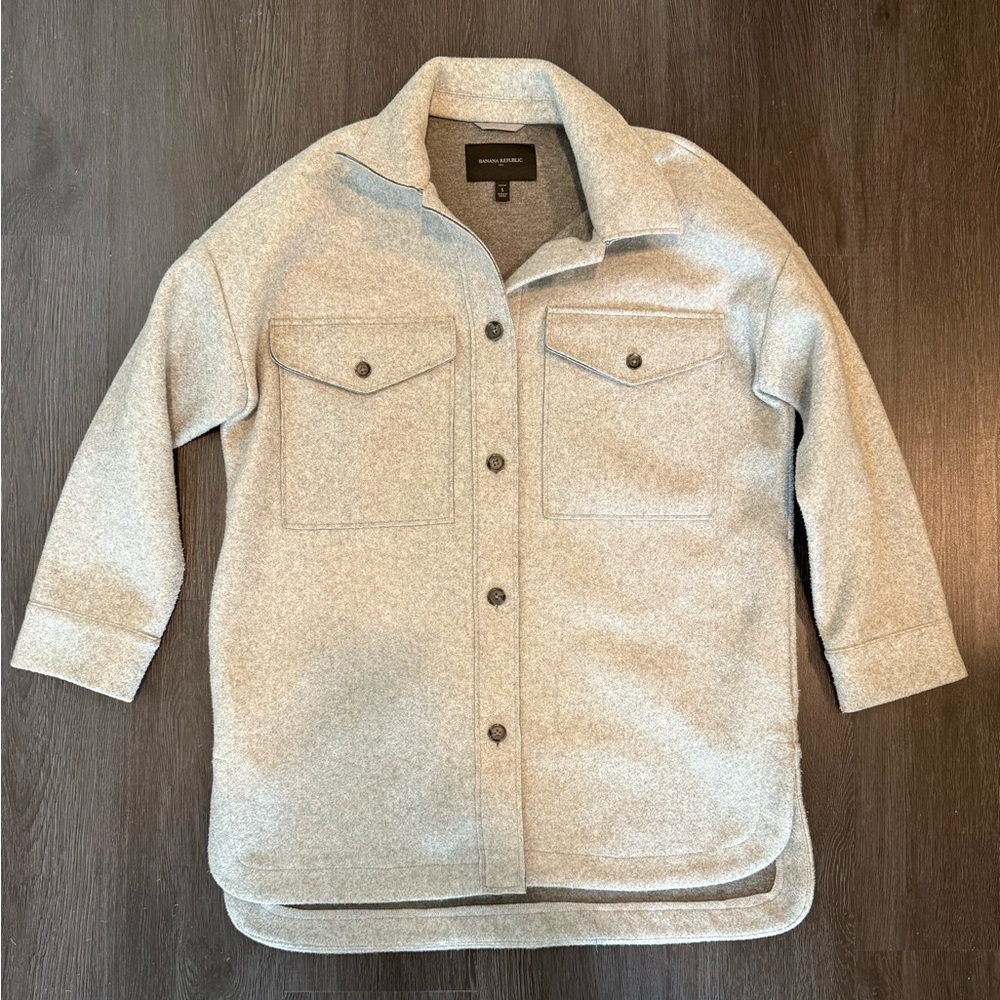 Banana Republic Gray Jacket Relaxed Fit